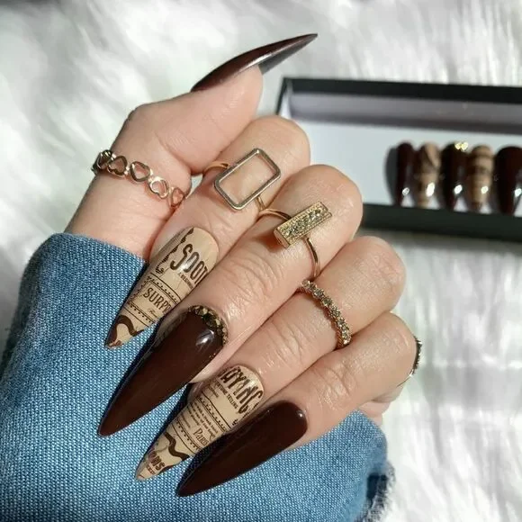 Swag Vintage l Custom Press On Nails | High Quality Nails | Handmade - Picture 1 of 13